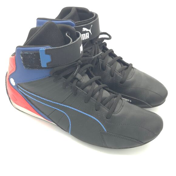 Puma BMW M Motorsport Kart Aerocat Cat Mid Men\'s 12 Size Driving Black Red Blue main image 9